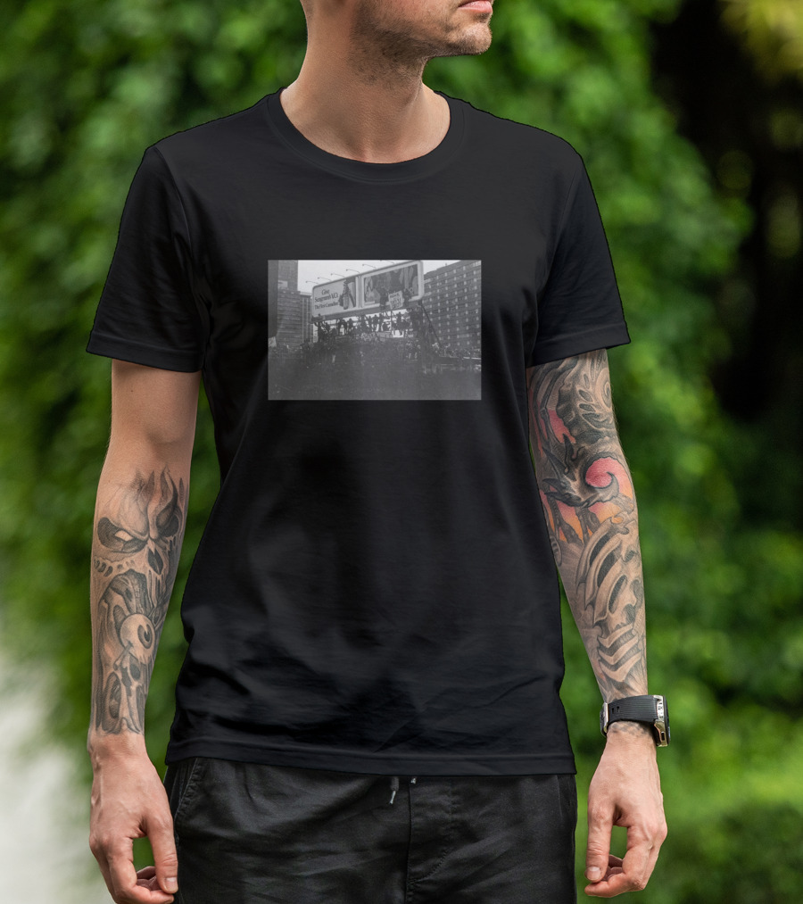 Honk If He's Guilty Richard Nixon Impeachment Protest Billboard Historic Event T-Shirt