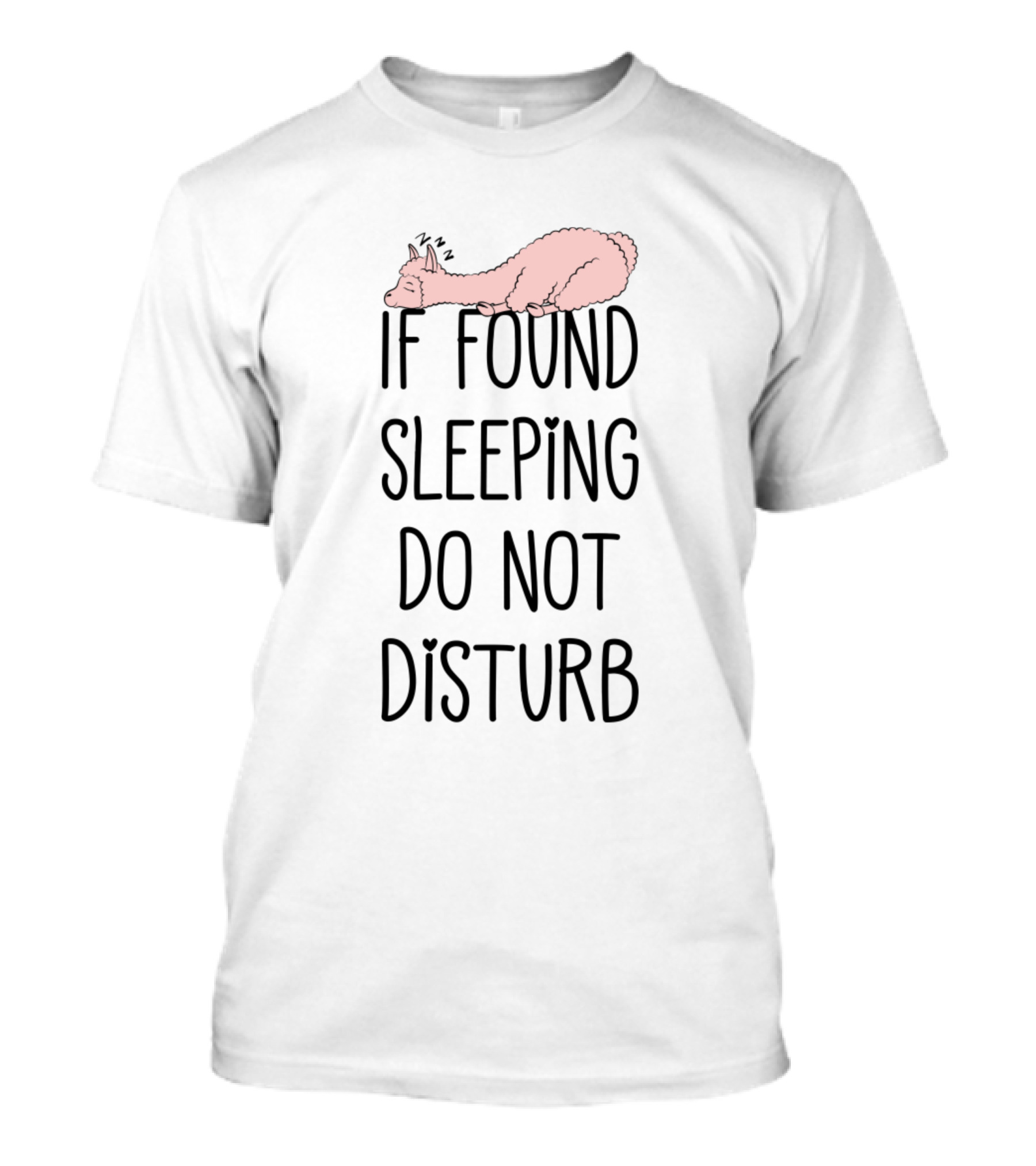 If Found Sleeping Do Not Disturb Llama Kids Baby Girls T-Shirt