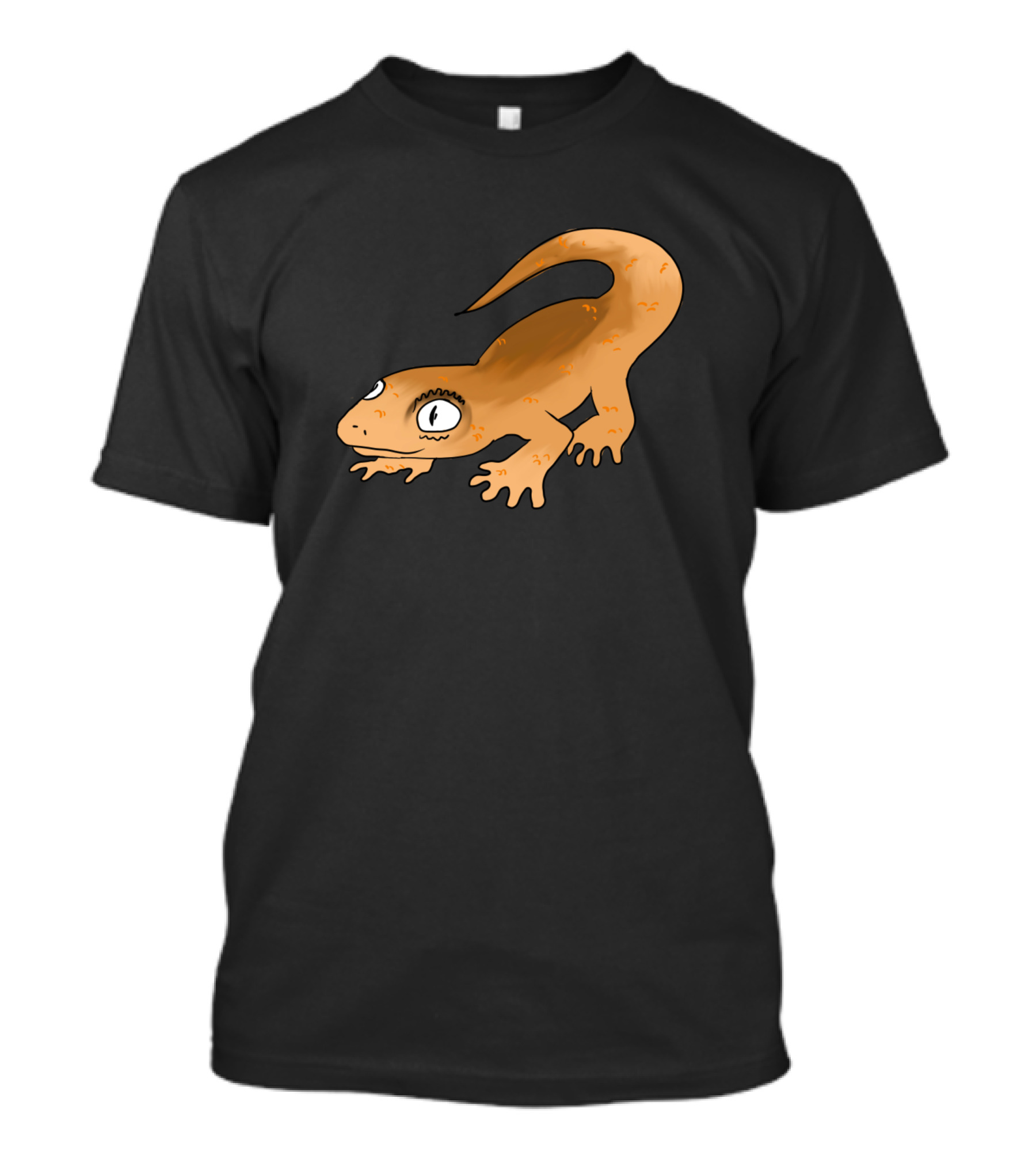 Lizzy The Smiling Gecko Playful Cartoon T-Shirt