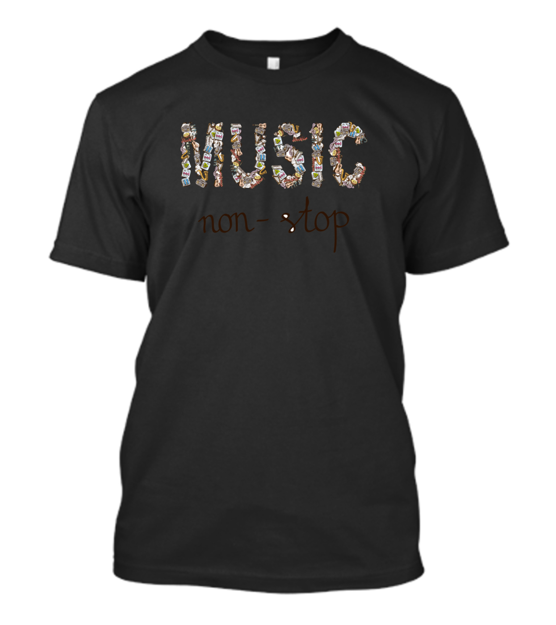 MUSIC Non Stop Iconic Album Cover Collage T-Shirt
