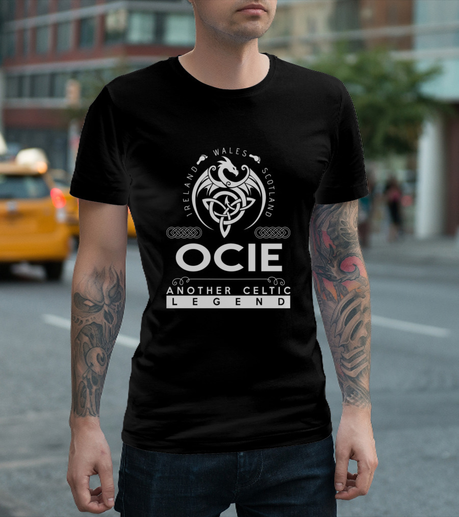 Ocie Another Celtic Legend Ireland Wales Scotland Dragon Celtic Knot T-Shirt