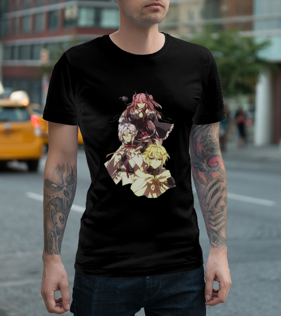 Owari No Seraph Characters Anime Style Vampire Manga Series T-Shirt