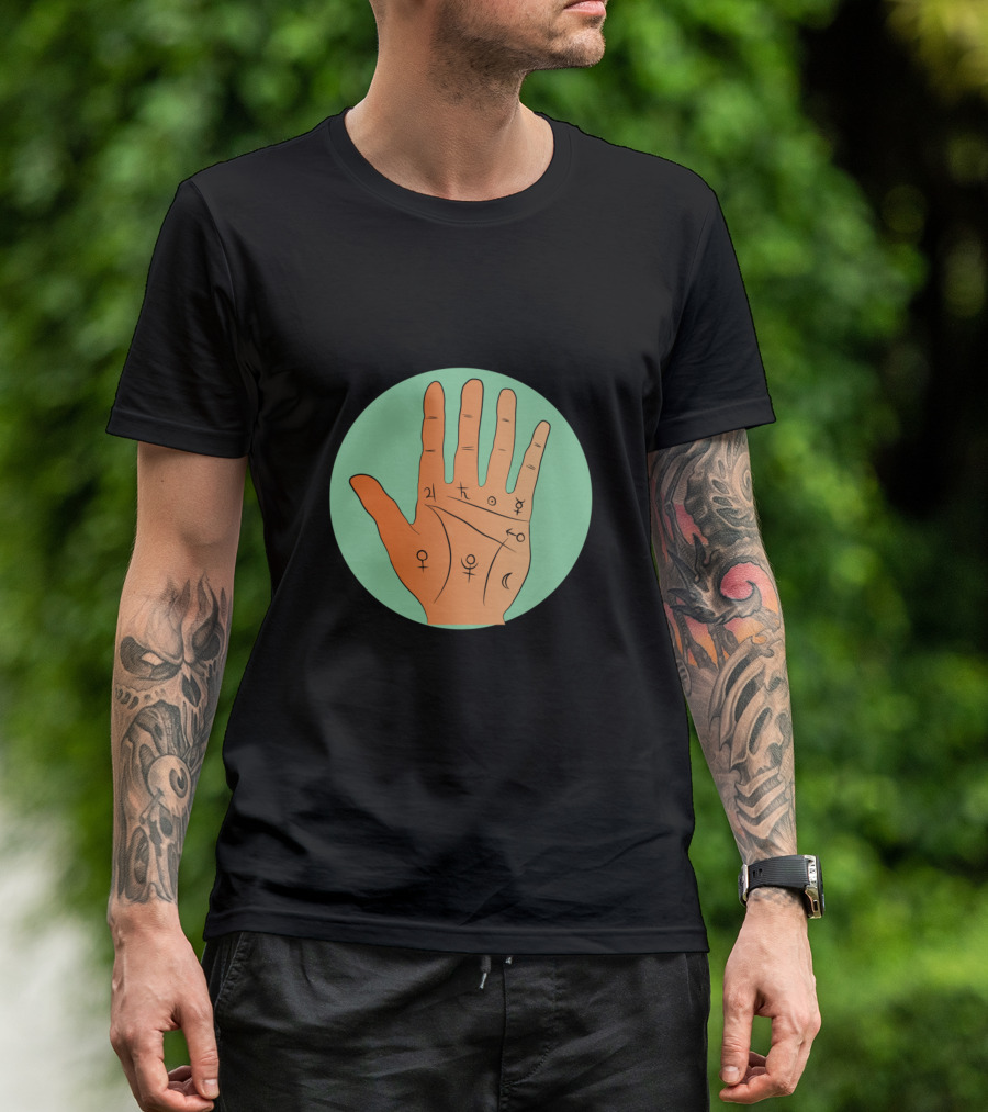 Palmistry The Future Is In Your Hands Symbols T-Shirt