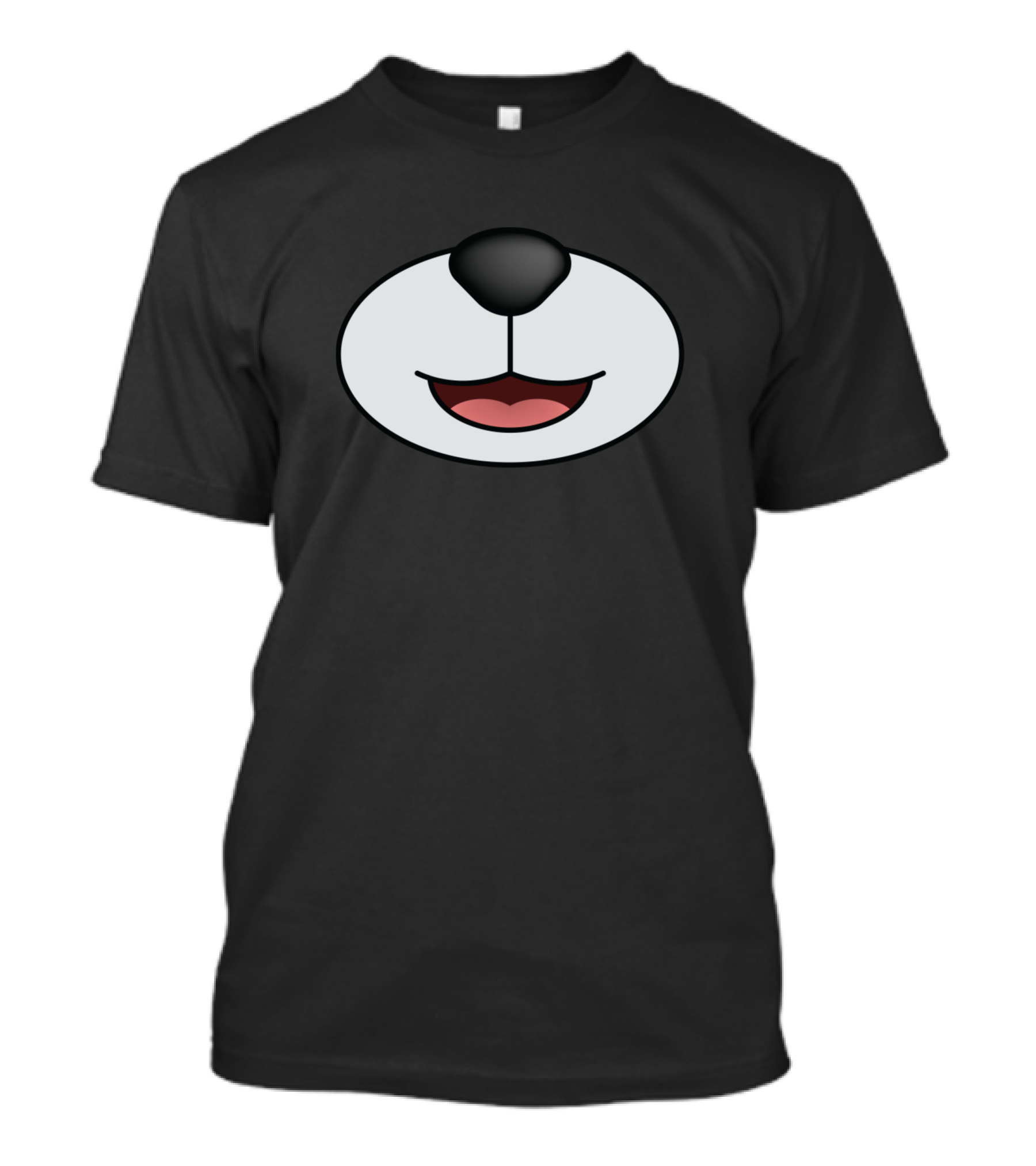 Polar Bear Cartoon Face Mask Winter T-Shirt