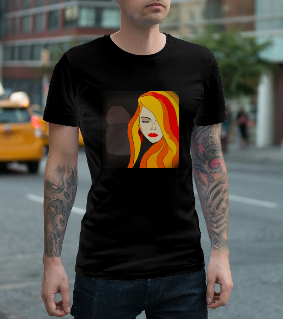 Redhead Beauty Vibrant Portrait Bold Hair T-Shirt