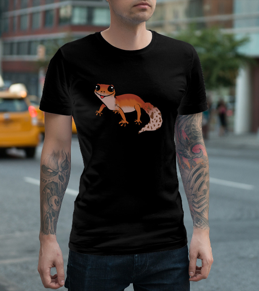 Smiling Baby Leopard Gecko Happy Expression T-Shirt