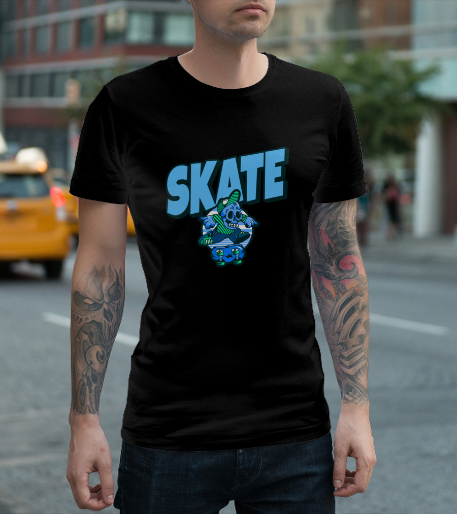SKATE Skateboarding Skate Skeleton T-Shirt