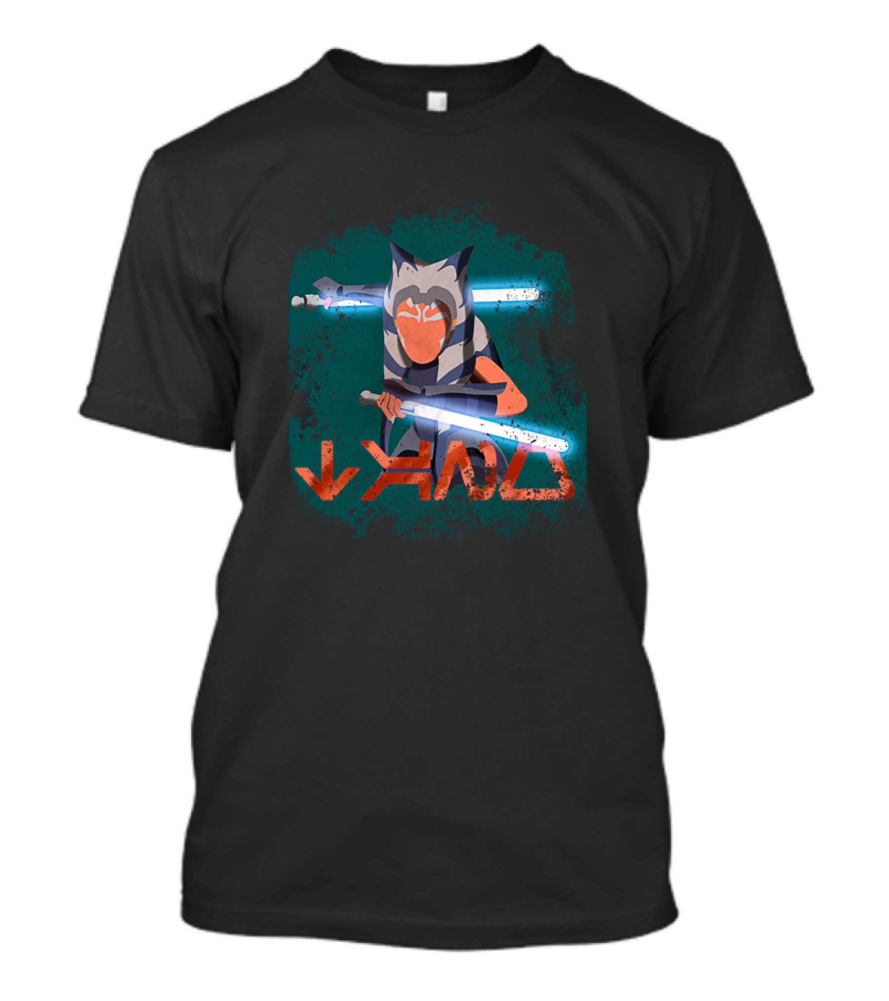 Tano Dual Lightsaber Stance Action Pose T-Shirt
