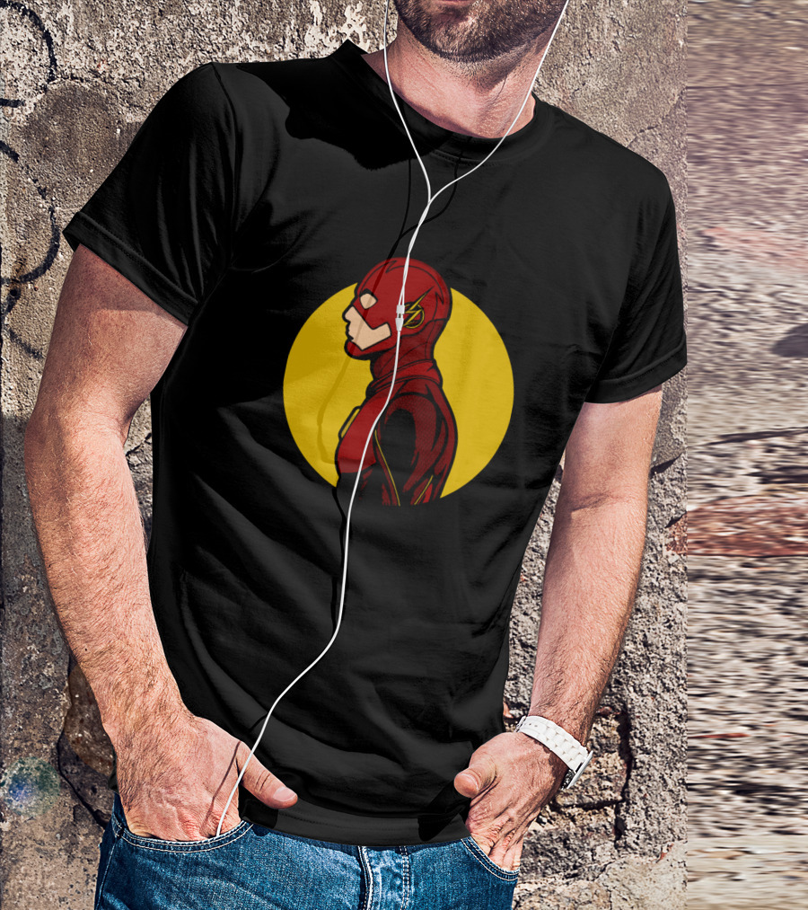 The Flash Heroes Speedster Icon Red And Yellow Lightning Bolt T-Shirt