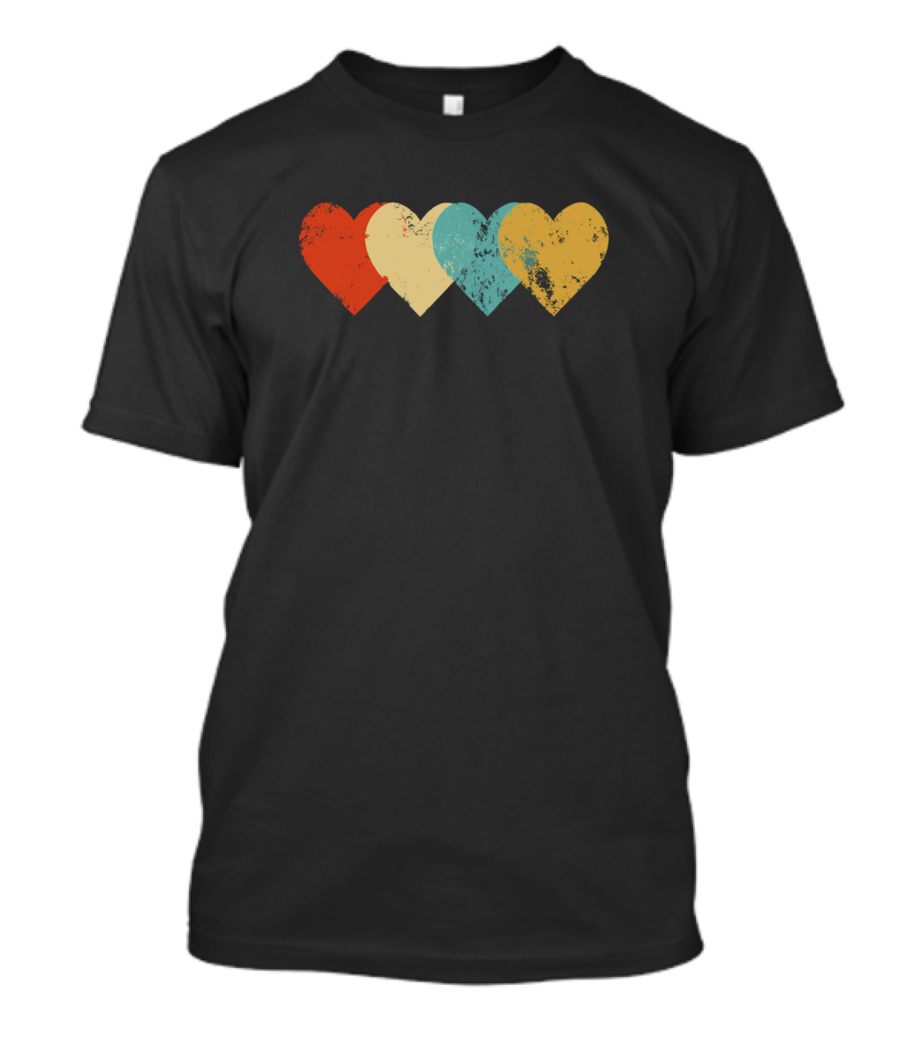 Cool Retro Valentines Day Vintage Hearts T-Shirt