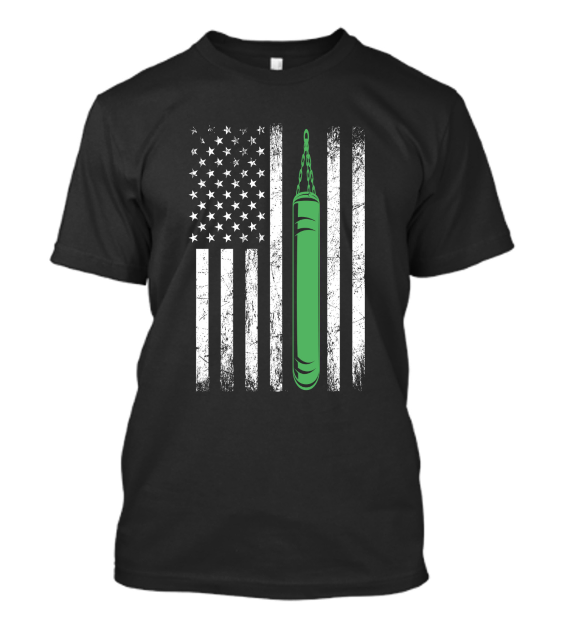 American Flag Boxing Vintage Punching Bag Retro USA Flag T-Shirt