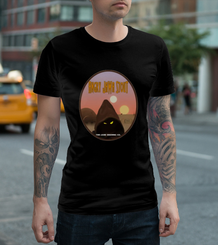Angry Jawa Stout Two June Brewing Co Suns Desert Scene T-Shirt