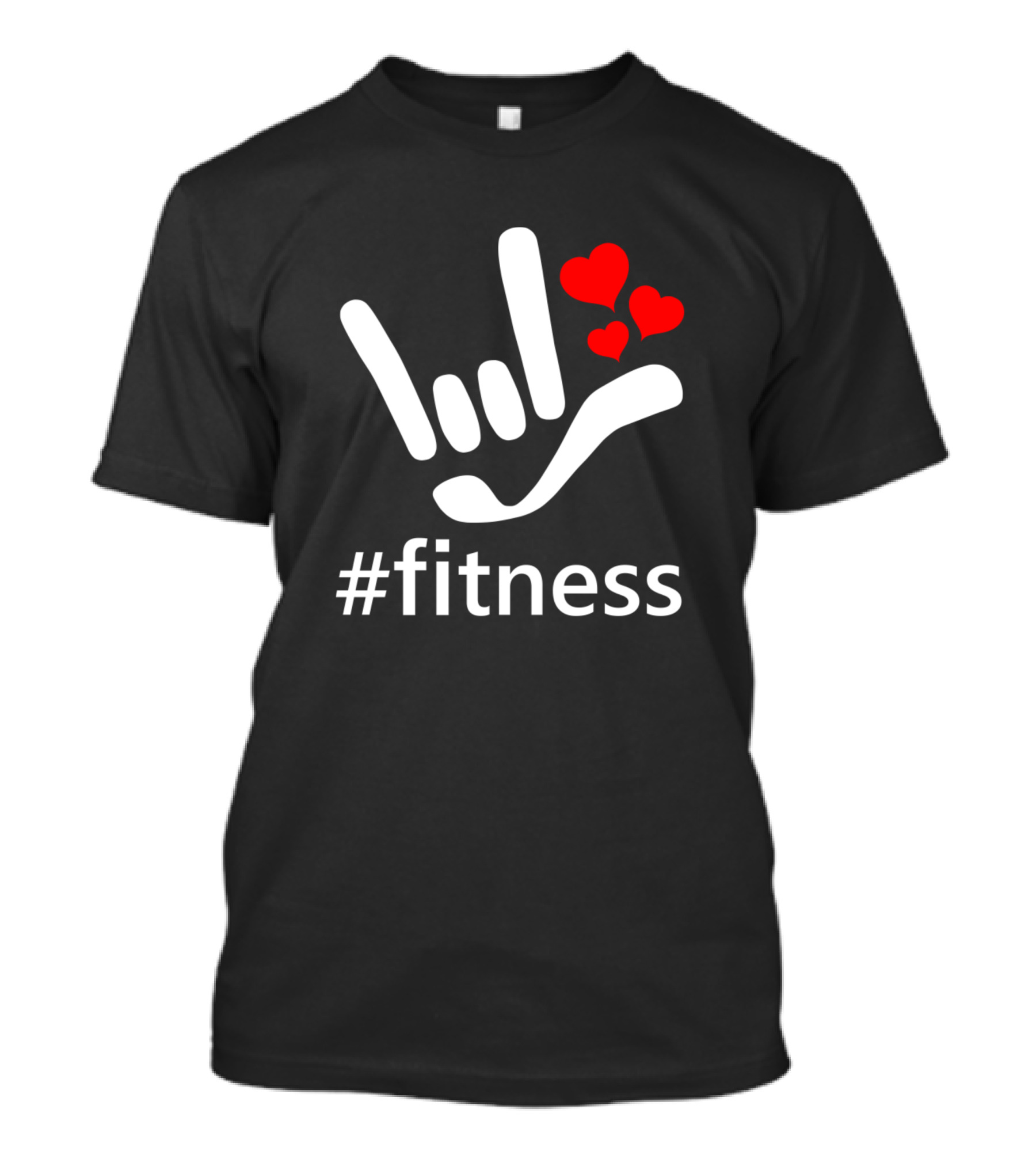 ASL ILY Hashtag Fitness Hearts Symbol American T-Shirt