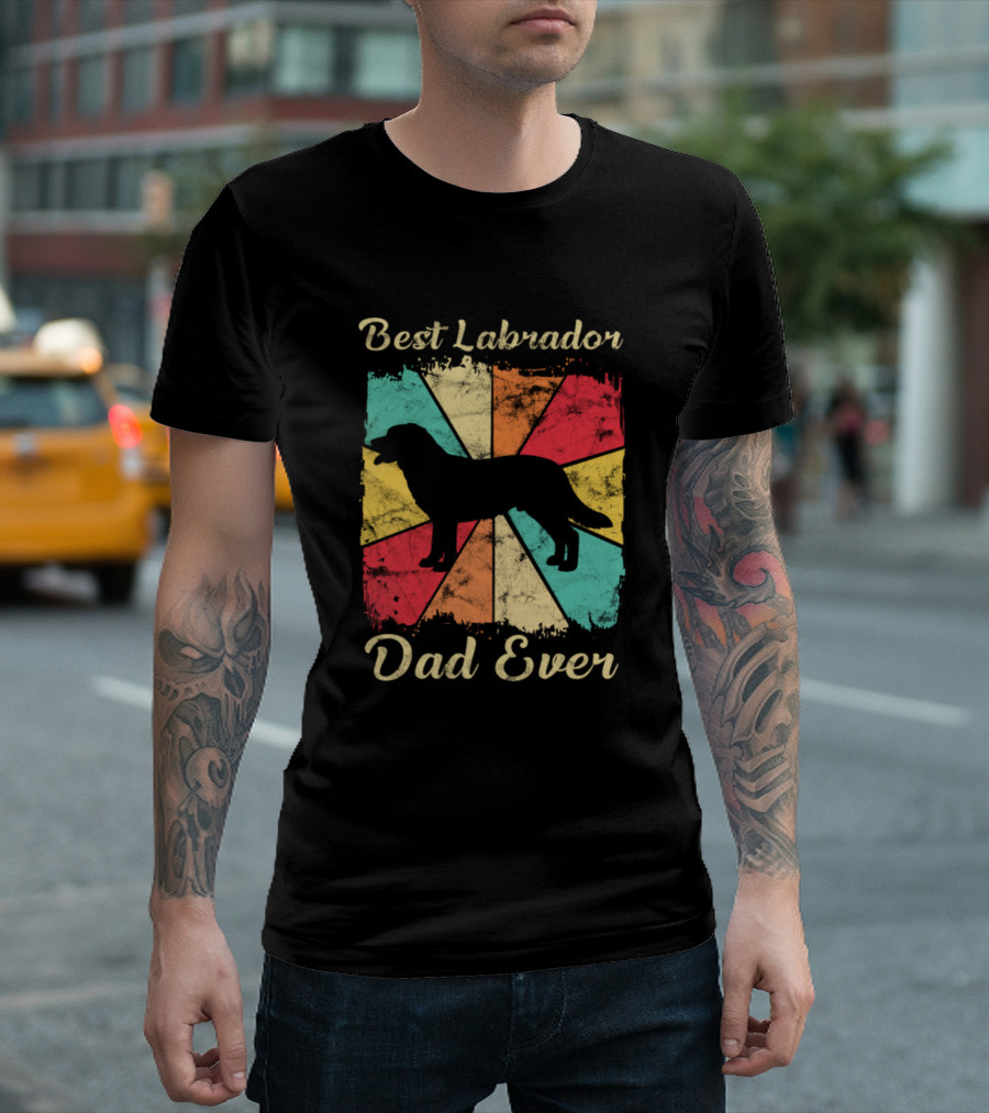 Best Labrador Dad Ever Retro T-Shirt