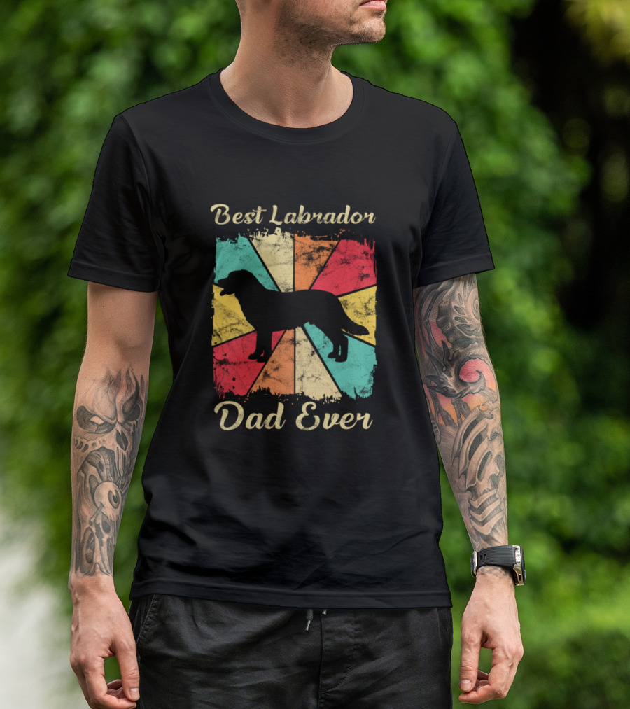 Best Labrador Dad Ever Retro T-Shirt