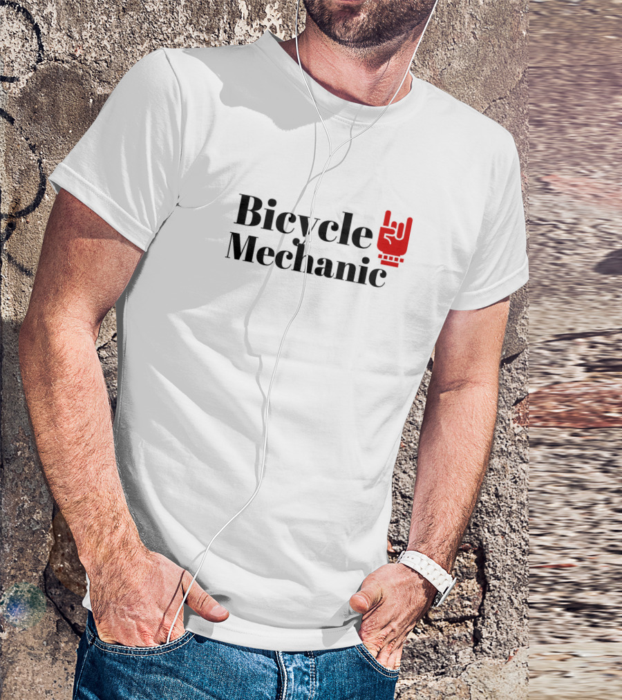 Bicycle Mechanic Rock Hand T-Shirt