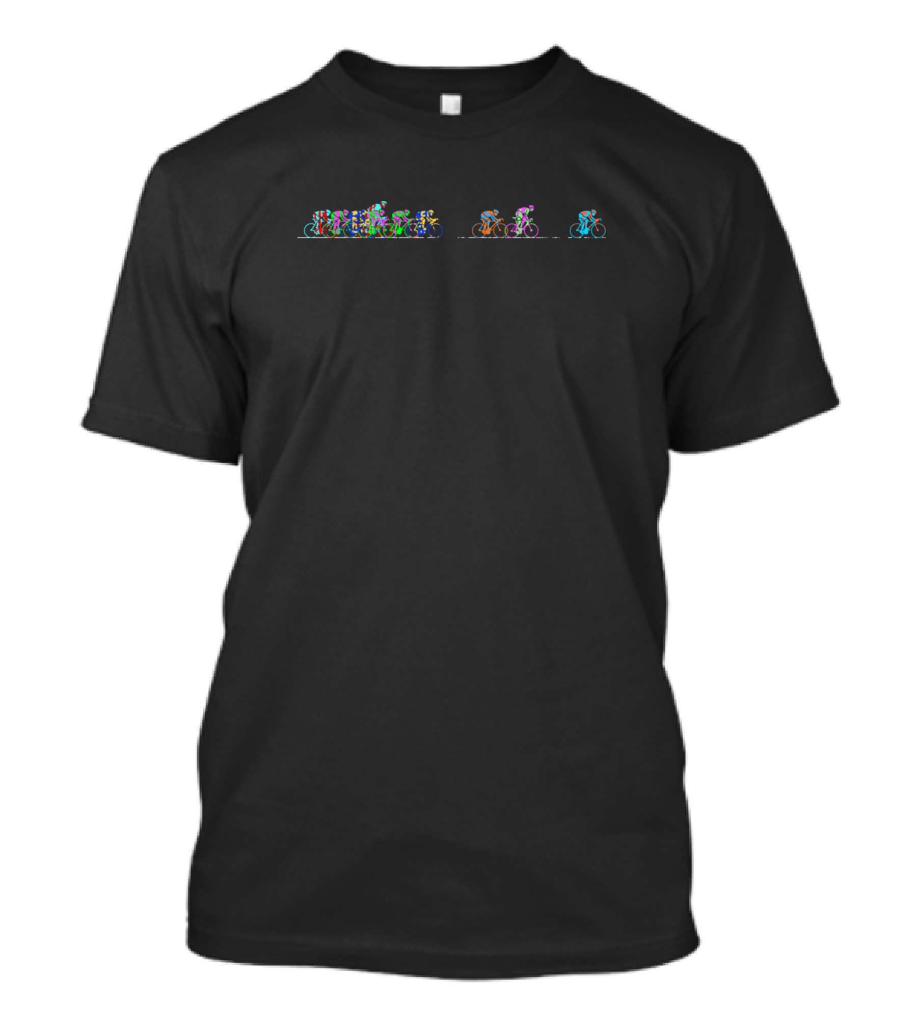 Bicycle Race Attack Multicolor Cyclists T-Shirt