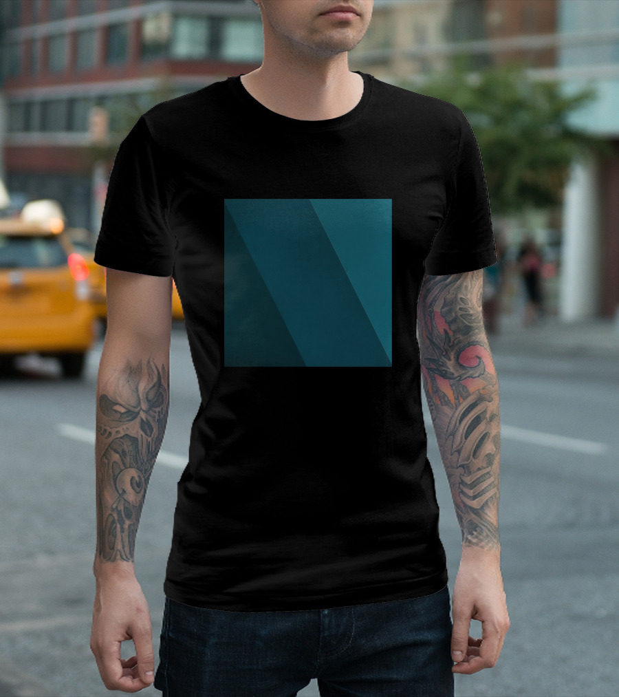 Blue Geometric Decor Abstract Rectangular Shades T-Shirt