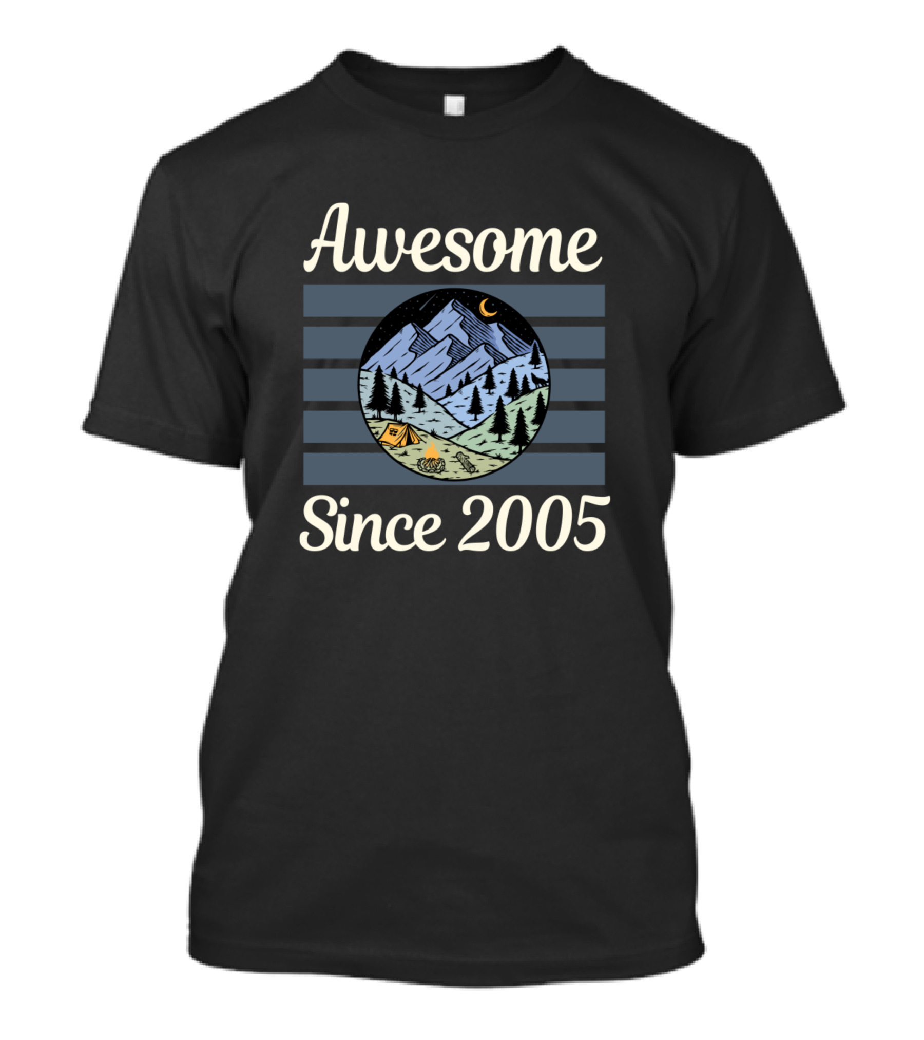 Awesome Since 2005 Mountain Camping Adventure T-Shirt