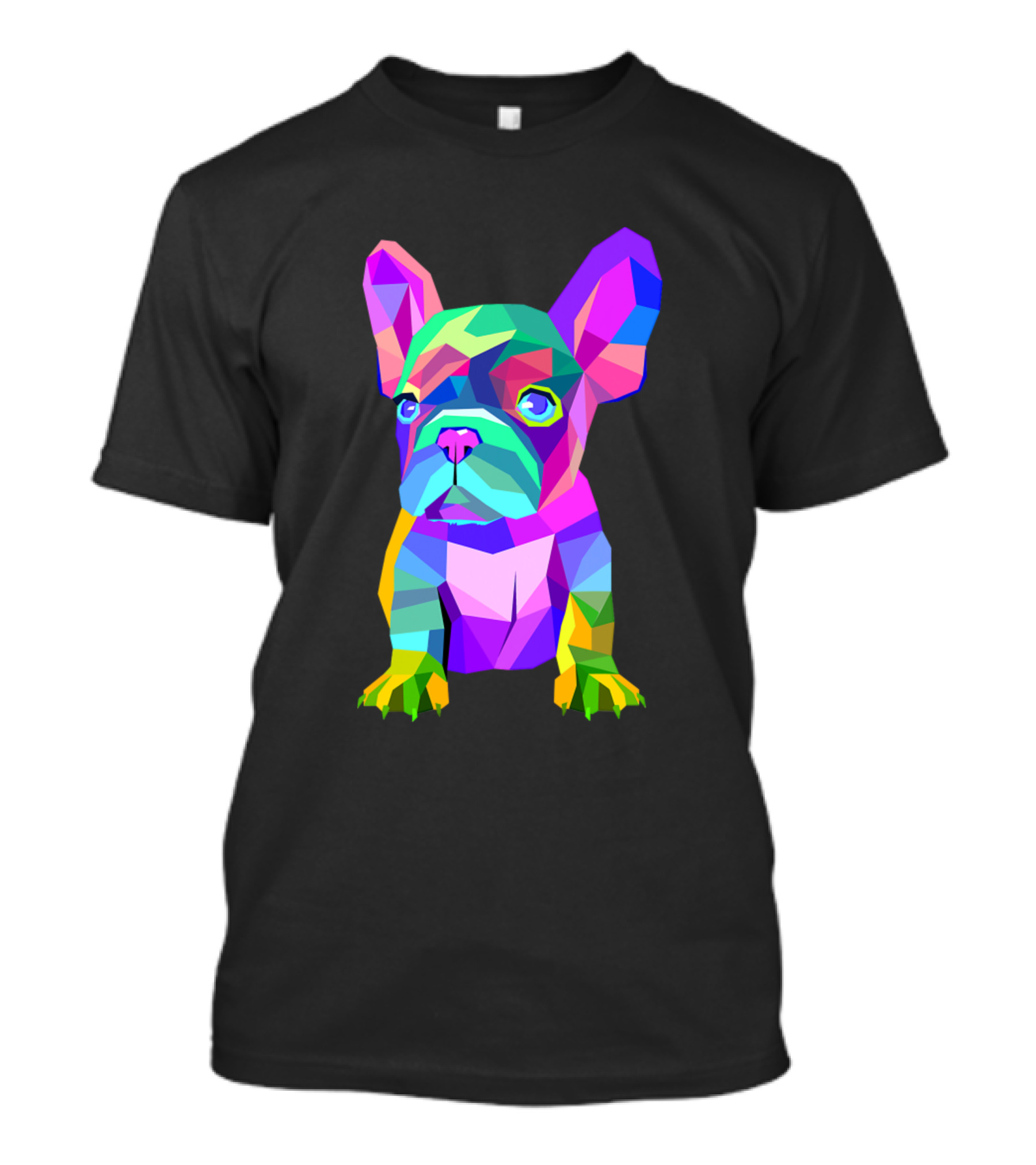 Colorful Geometric French Bulldog Dog Breed T-Shirt