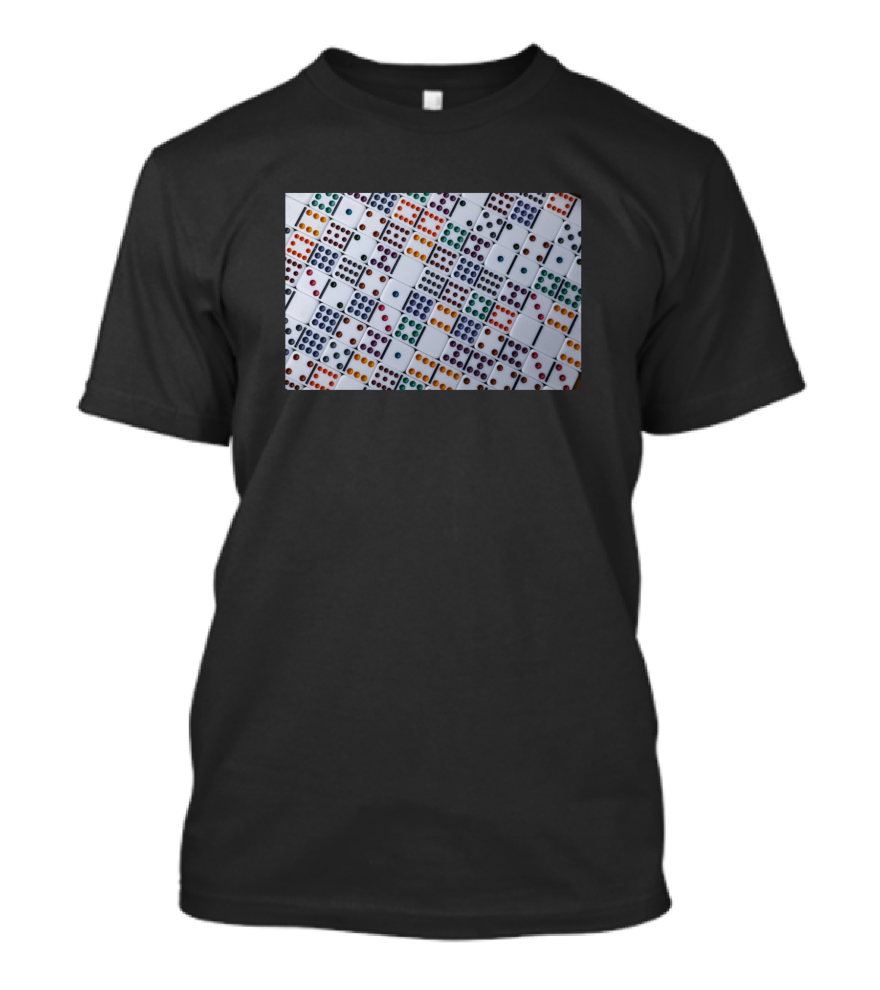 Dominos Colorful Patterns Block Arrangement Game Piece Geometric T-Shirt
