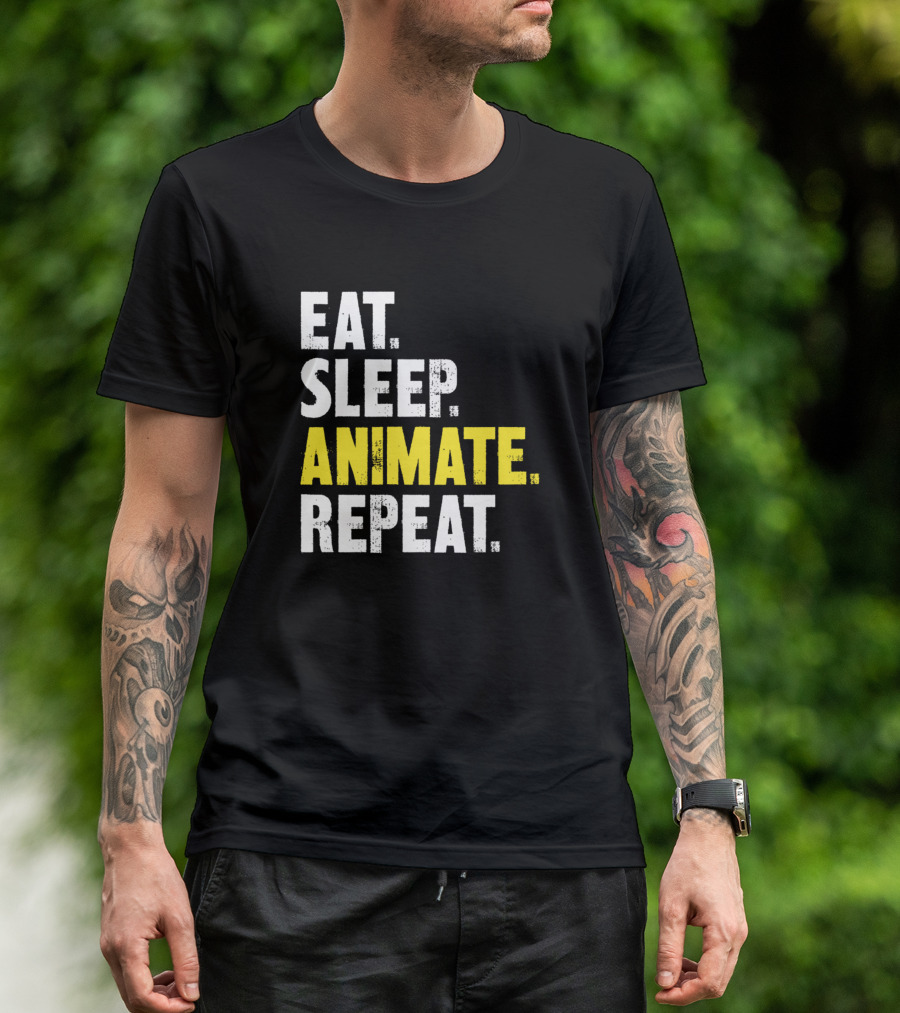 Eat Sleep Animate Repeat Animator Lifestyle Cycle T-Shirt
