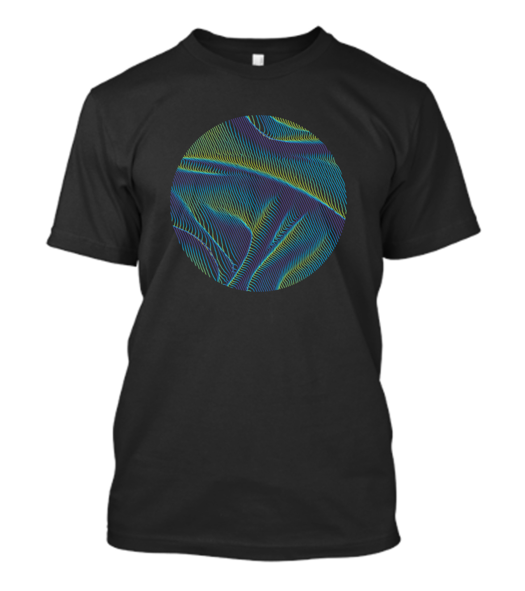 Folded Circle Abstract Lines T-Shirt