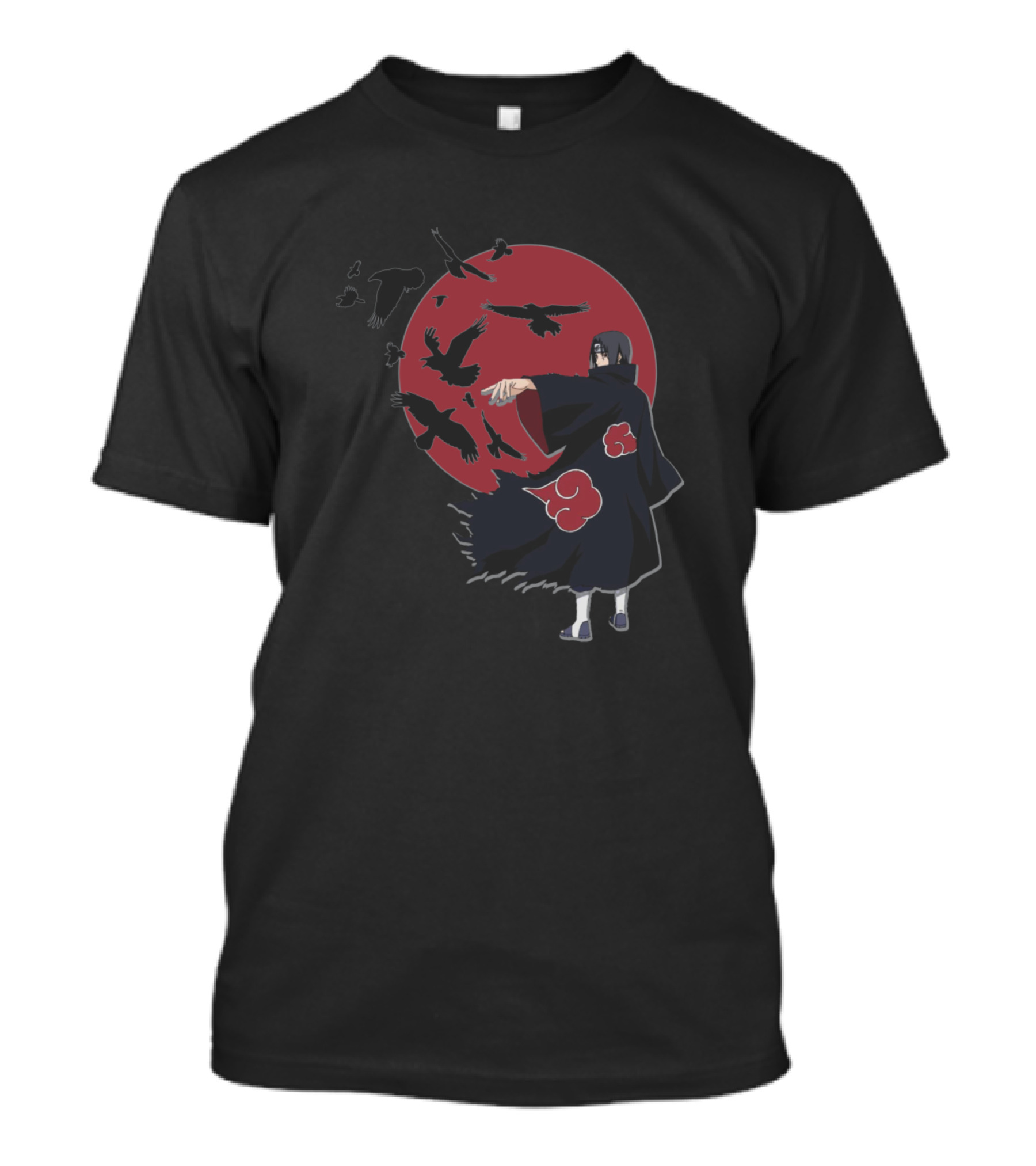 Itachi Uchiha Akatsuki Crows Red Moon T-Shirt