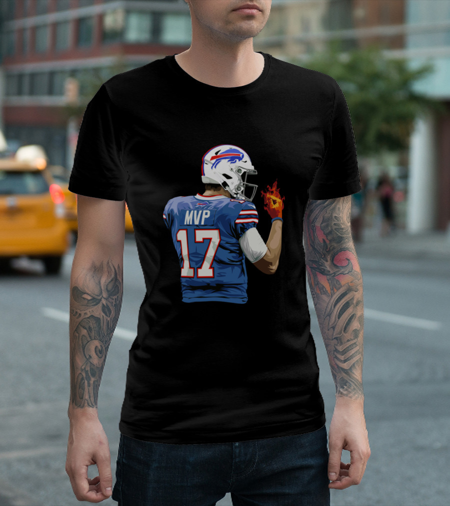 Josh Allen MVP 17 Hot Hand Buffalo Bills T-Shirt