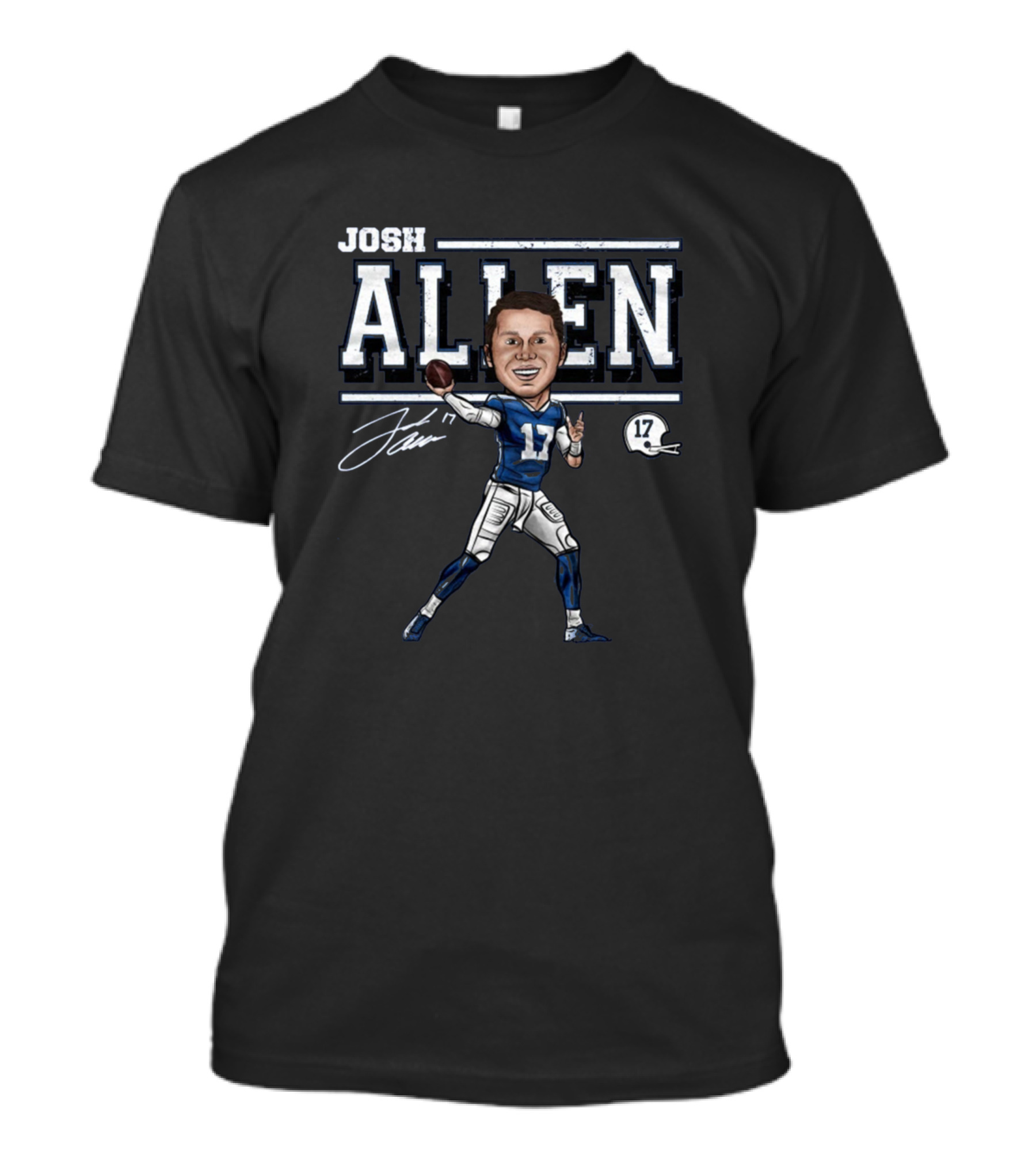Josh Allen Football Character Art 17 Signature T-Shirt