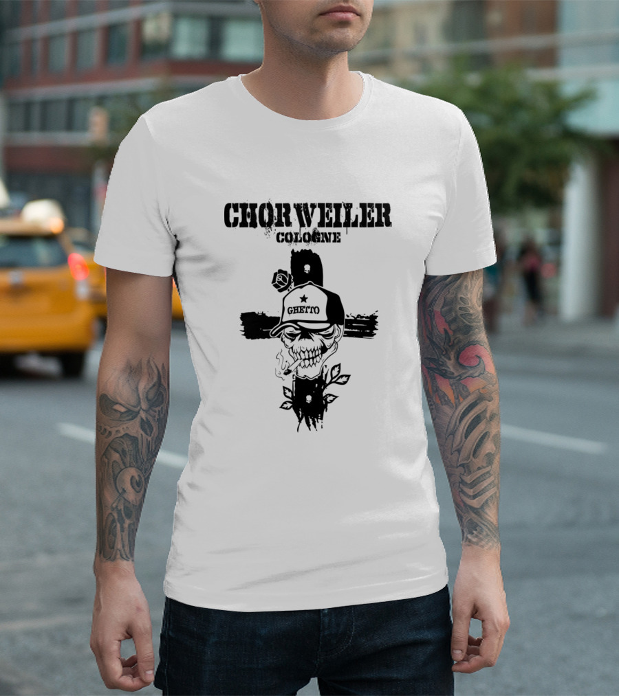 Chorweiler Cologne Ghetto Skull with Hat T-Shirt