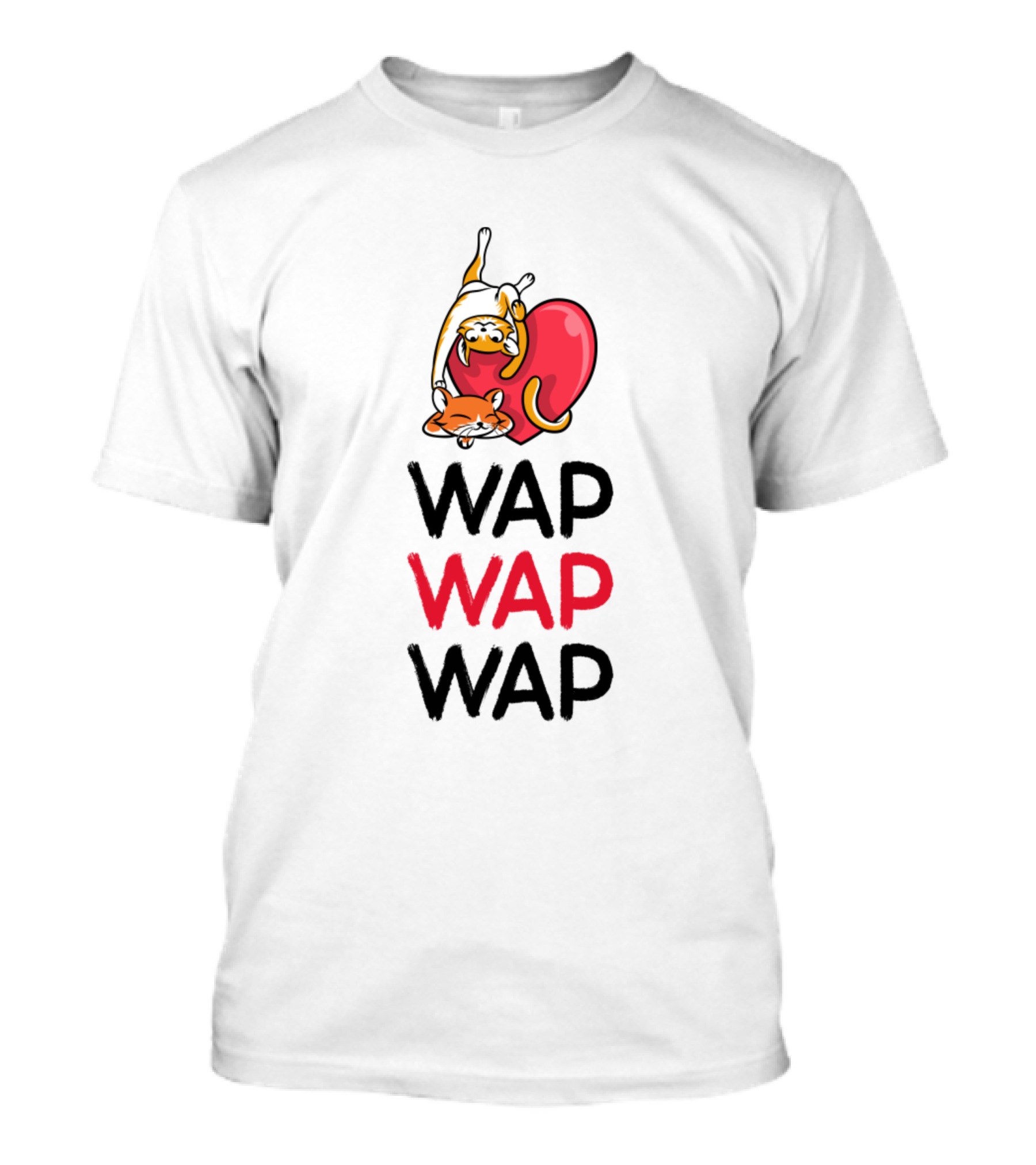 Kitty Kat Anthem WAP Heart Cats T-Shirt