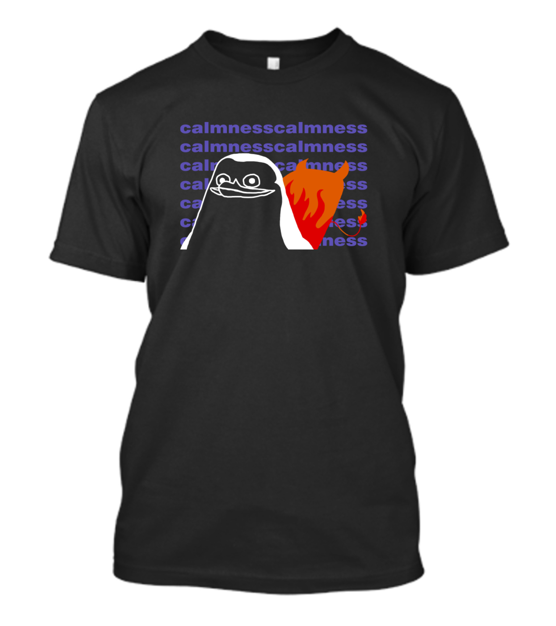 Calmness Little Penguin Flame T-Shirt