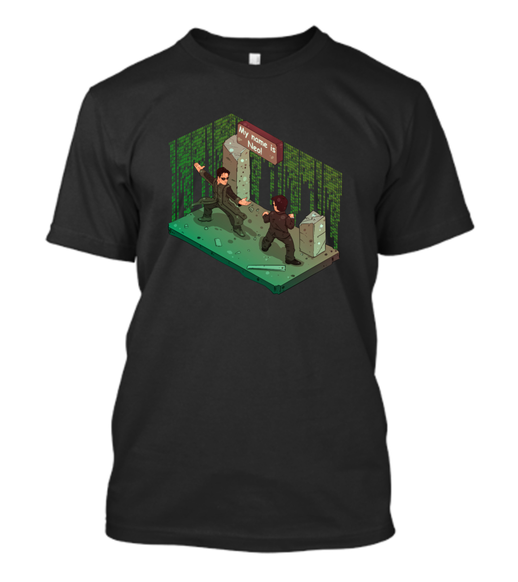 My Name Is Neo Matrix Code Duel Scene T-Shirt