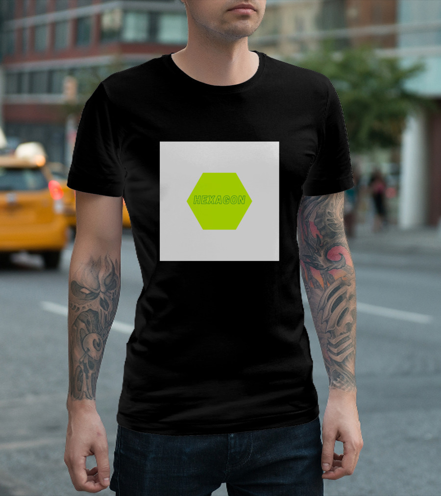 HEXAGON Neon Green T-Shirt