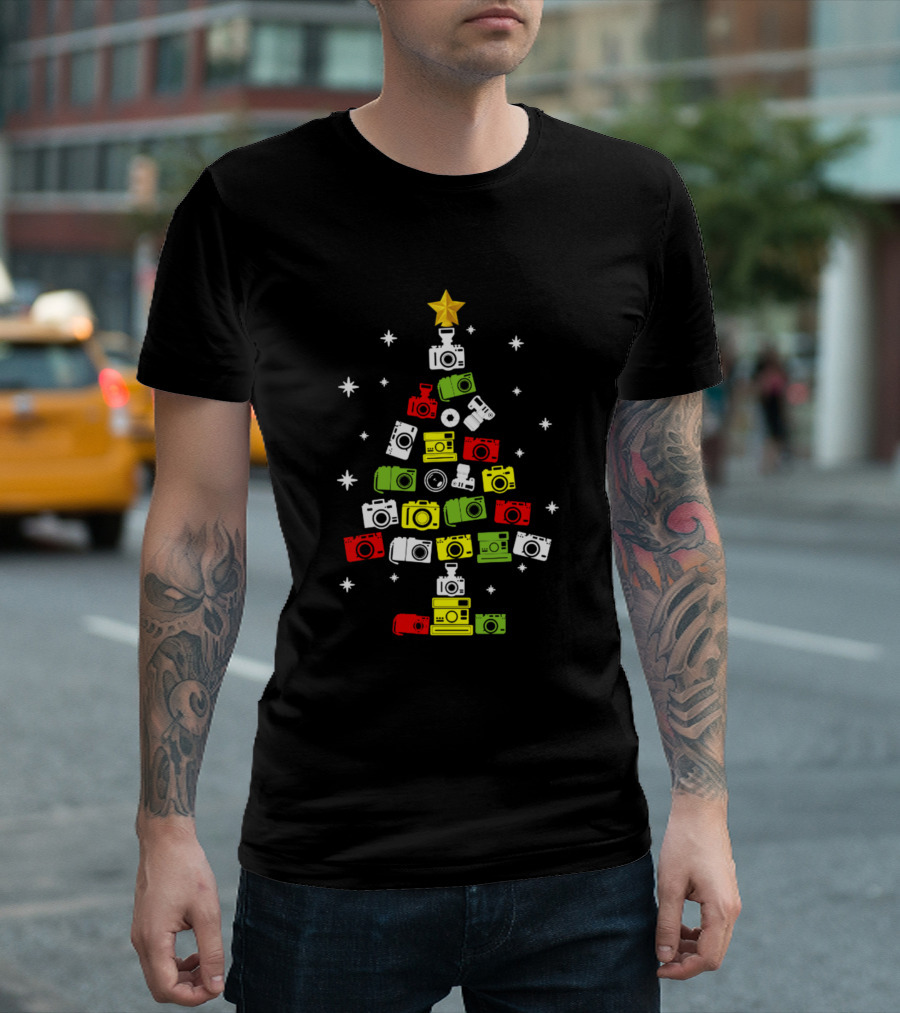 Holiday Camera Tree Festive Photography T-Shirt