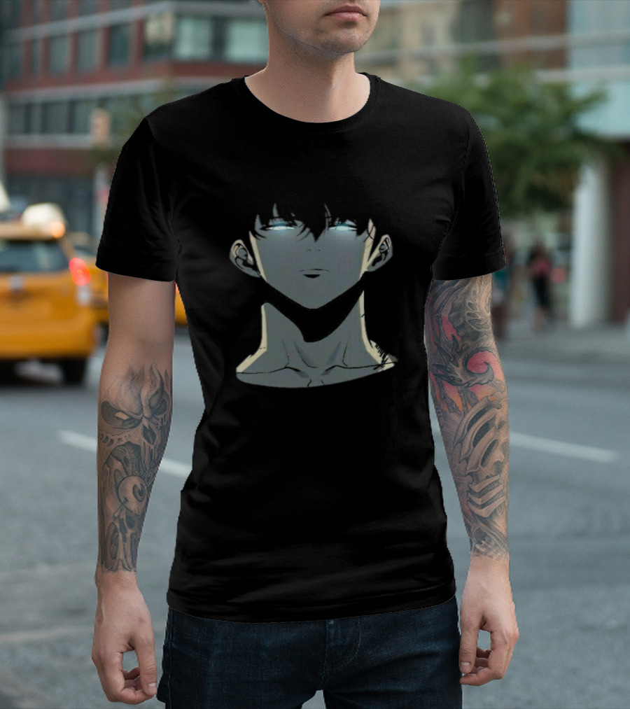 Solo Leveling Jinwoo Character Dark Mysterious Glow T-Shirt