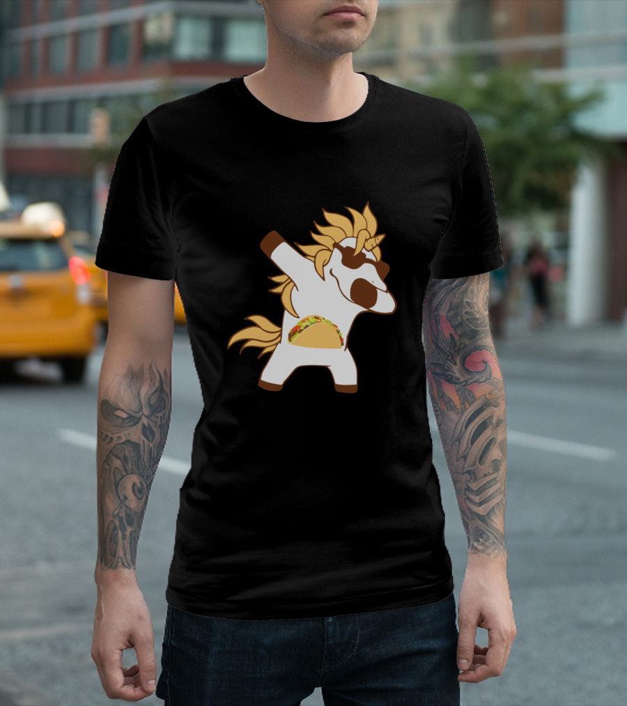 Taco Unicorn Dabbing Funny Cinco De Mayo T-Shirt