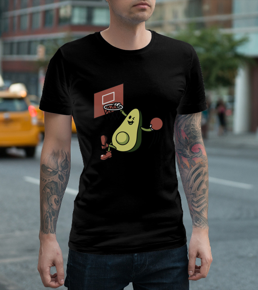 The Avokads Basketball Avocado Slam Dunk T-Shirt