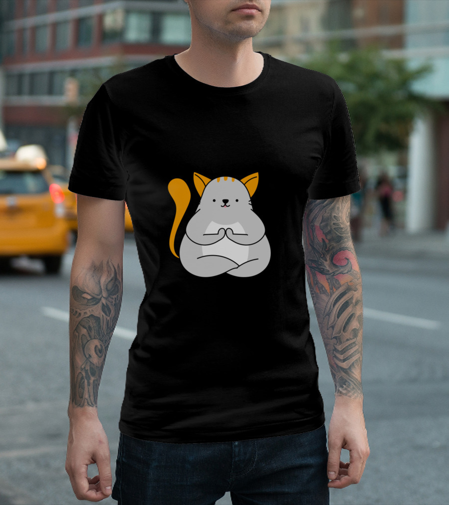 Time to Relax Cat Yoga Pose Relaxation T-Shirt