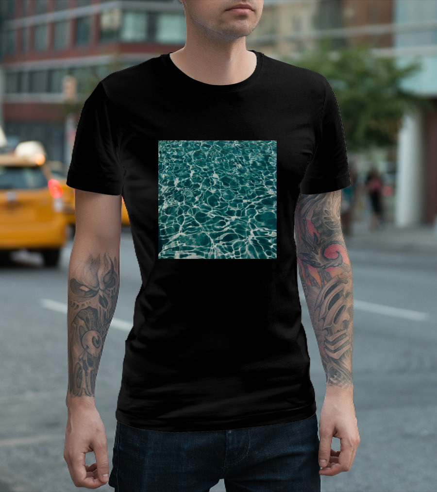 Water Ripple Pattern With Sunlight Reflections T-Shirt
