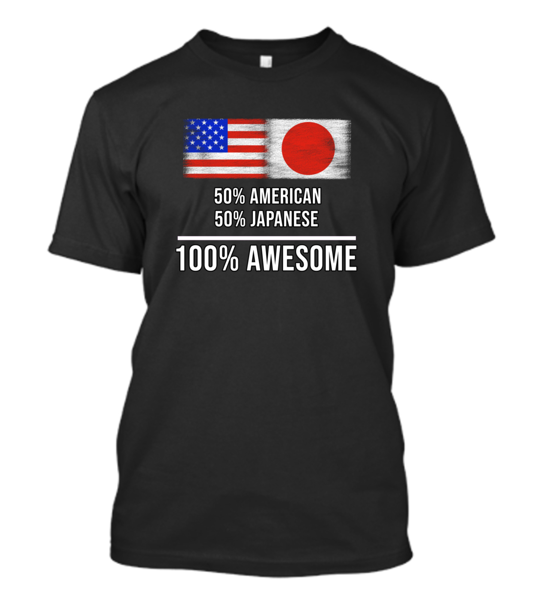 50% American 50% Japanese 100% Awesome Flags T-Shirt