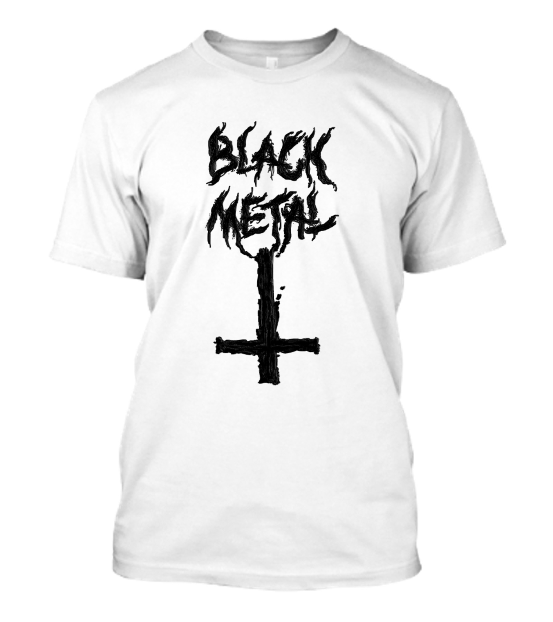 Black Metal Inverted Cross T-Shirt