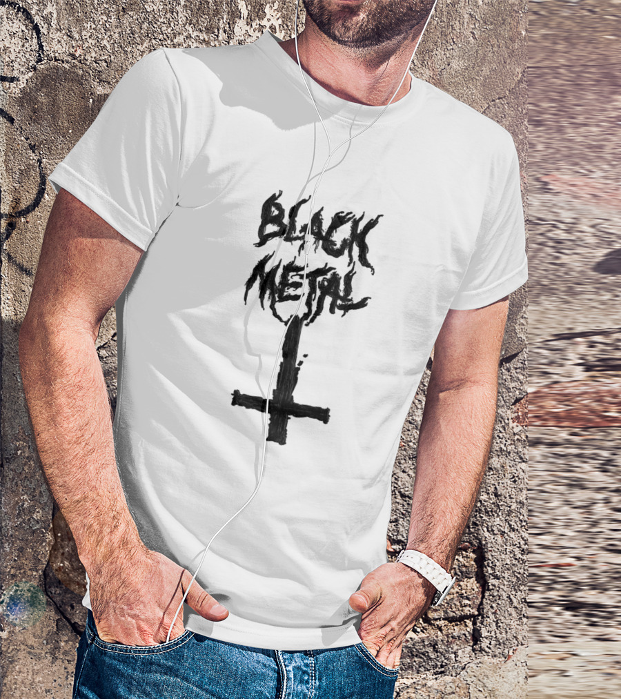 Black Metal Inverted Cross T-Shirt