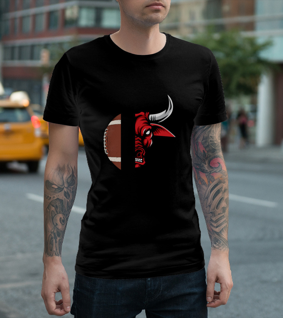 Buffaloes Football Red Bull Half Football T-Shirt