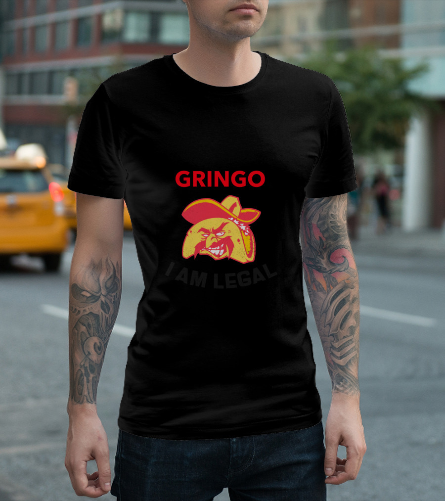 Calm Down Gringo I Am Legal Angry Taco In Sombrero T-Shirt