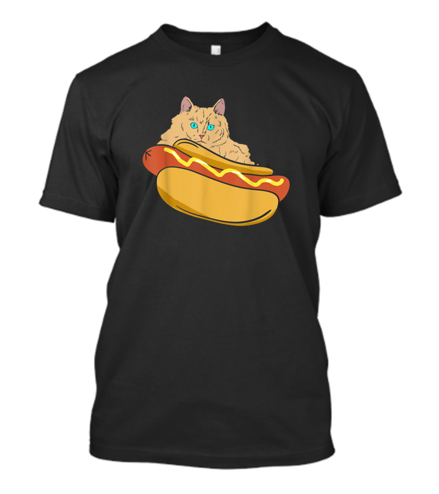 Cat Hotdog Sandwich Lover Funny Hotdog Lover Cat In Hotdog T-Shirt