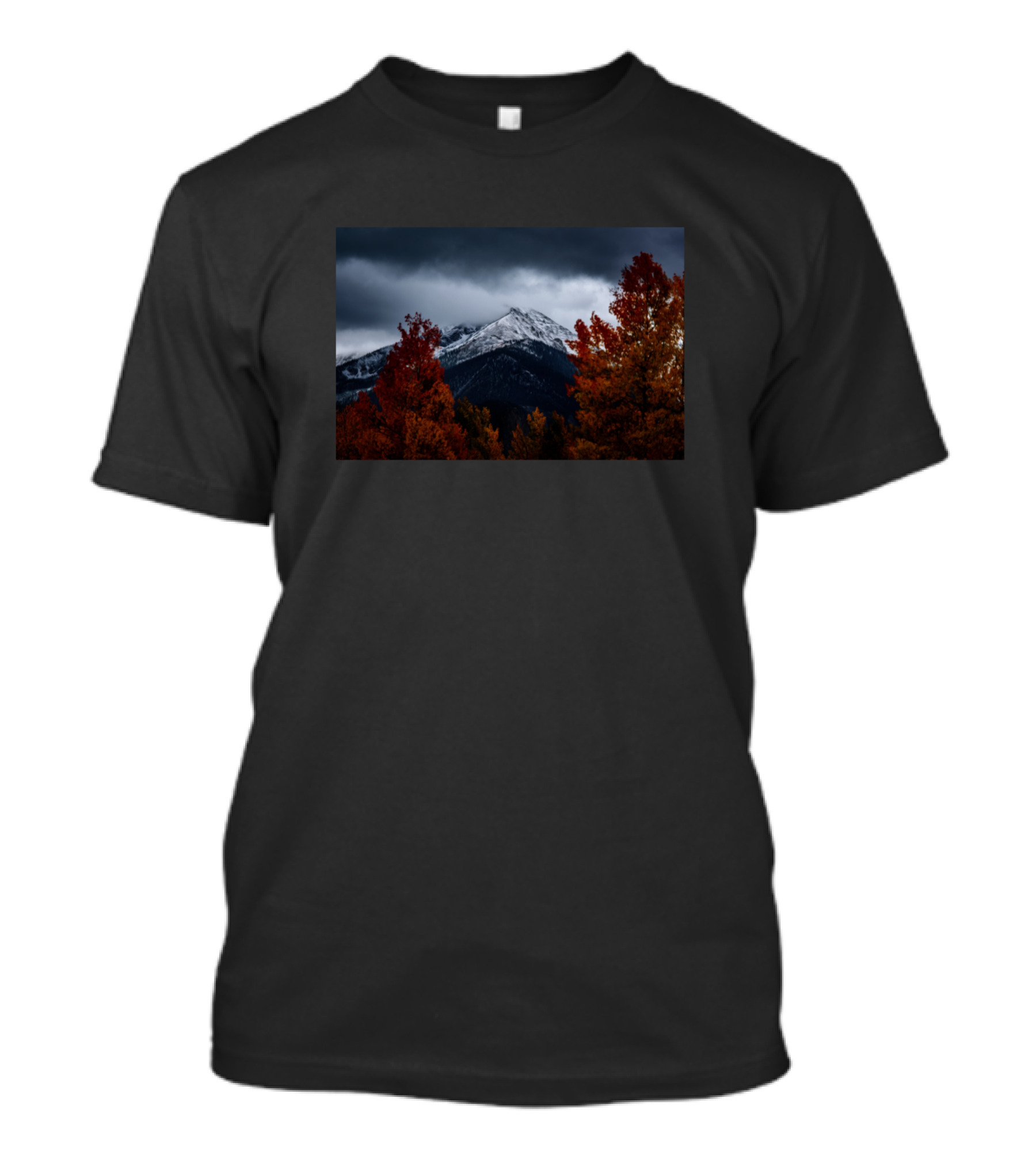 Clouds Fog Autumn Mountain Valley Scenic Natural Landscape T-Shirt