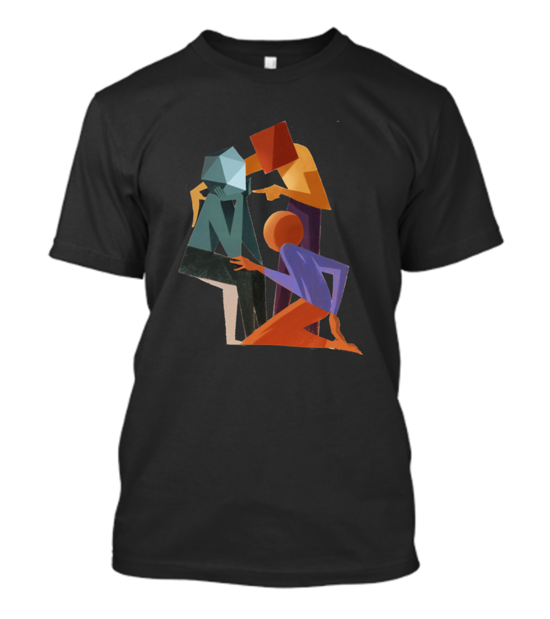 Directed By A Friend Geometric Abstract Figures Composition T-Shirt