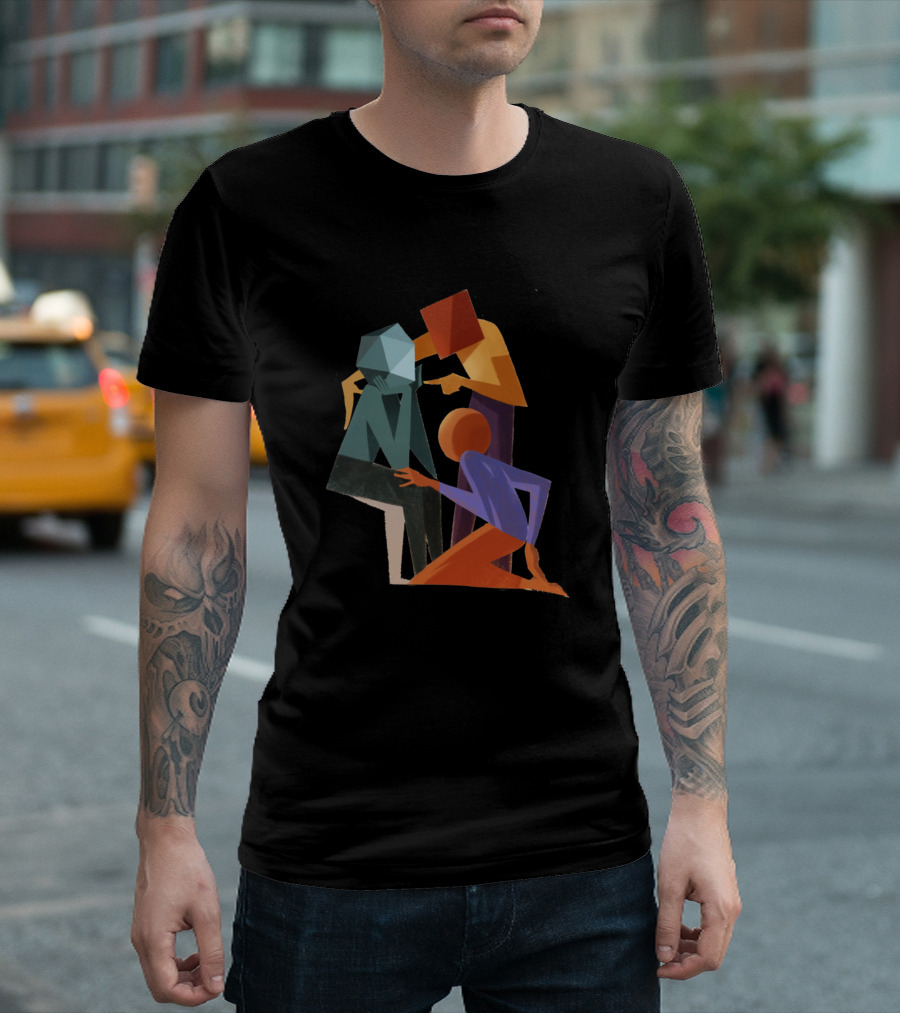 Directed By A Friend Geometric Abstract Figures Composition T-Shirt